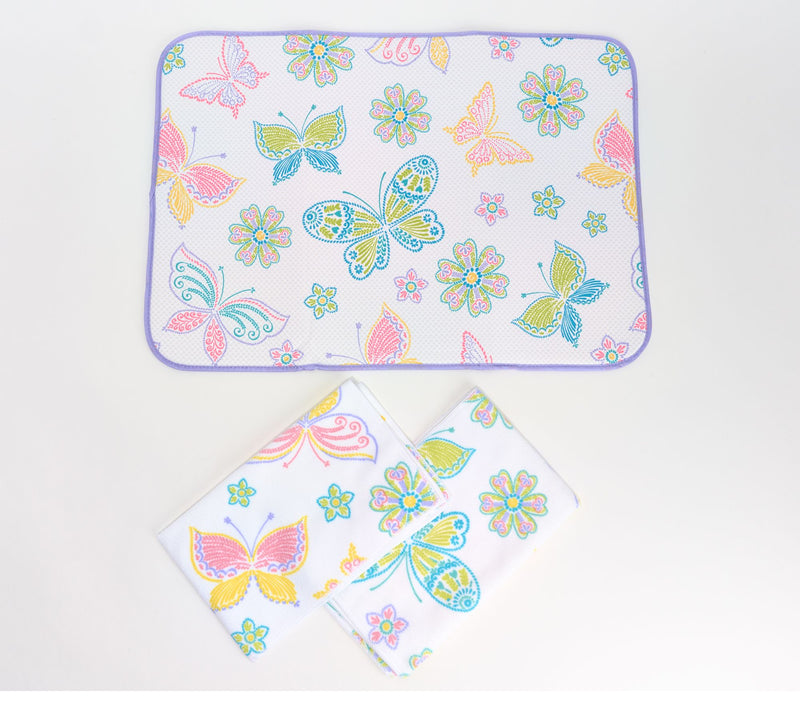 Temp-tations XL Drying Mat and (2) Microfiber Towels Set — View 30