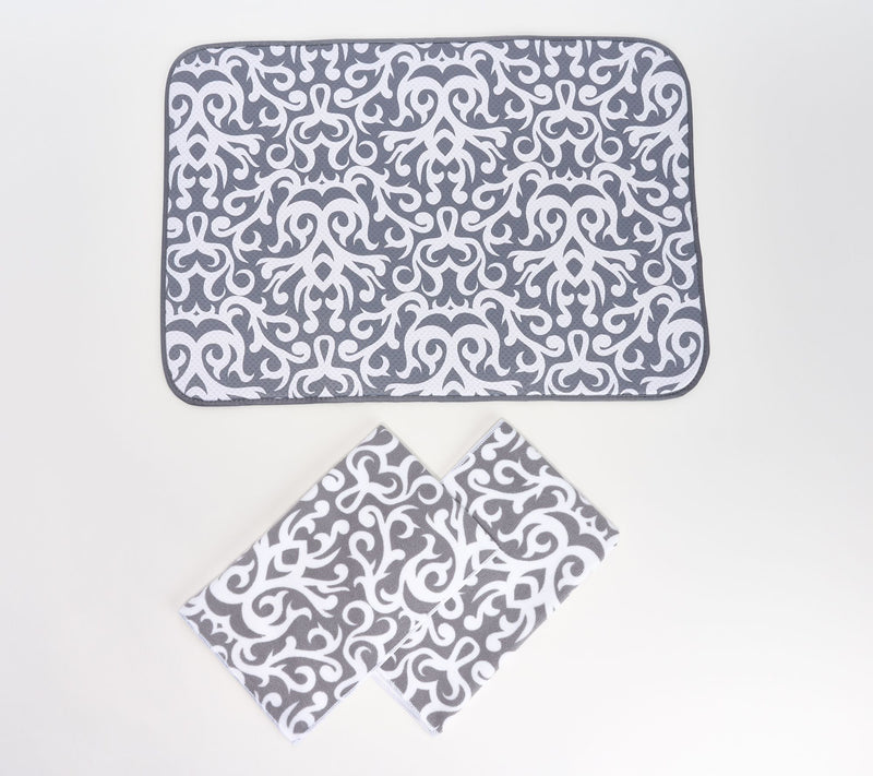 Temp-tations XL Drying Mat and (2) Microfiber Towels Set — View 31
