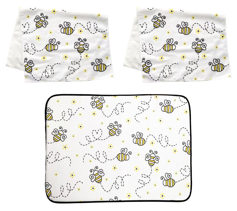 Temp-tations XL Drying Mat and (2) Microfiber Towels Set — View 3