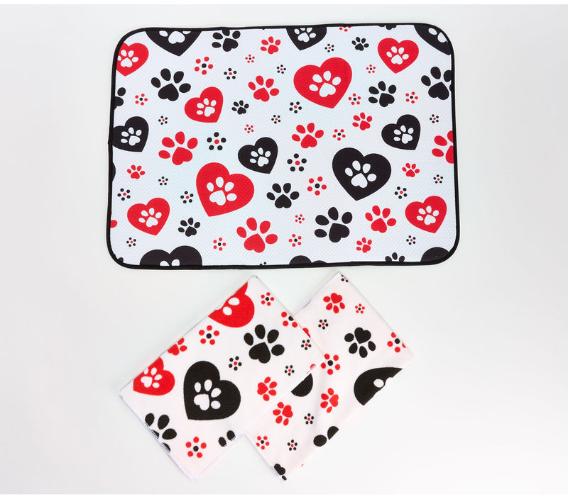 Temp-tations XL Drying Mat and (2) Microfiber Towels Set — View 36