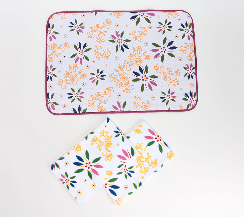 Temp-tations XL Drying Mat and (2) Microfiber Towels Set — View 37
