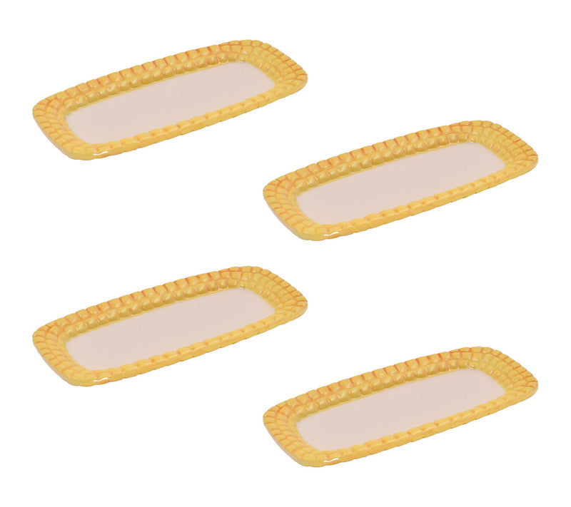 Temp-tations Nostalgic Corn Cob Set of (4) Corn Plates — Main view
