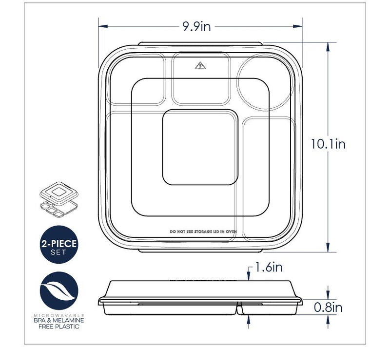 Nordic Ware Divided Dinner Tray with Cover — View 8