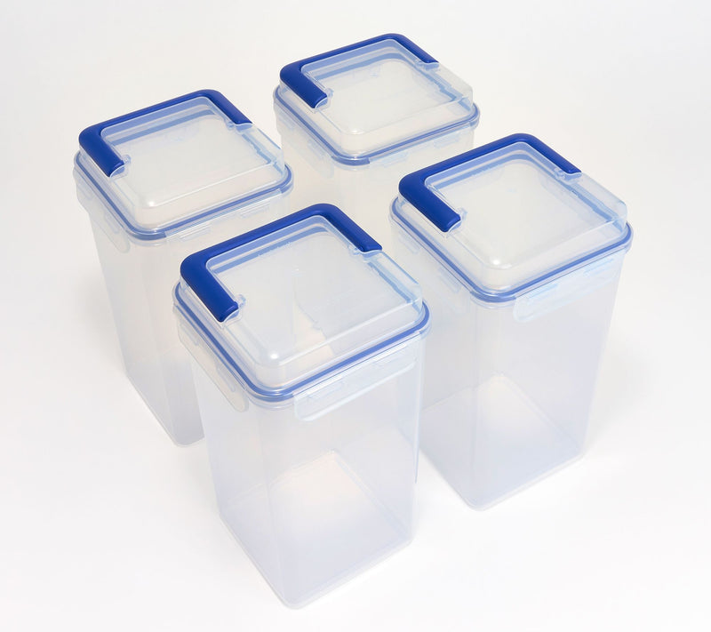 LocknLock Set of 4 Tall Pantry Canisters w/ Handle Lids — View 17