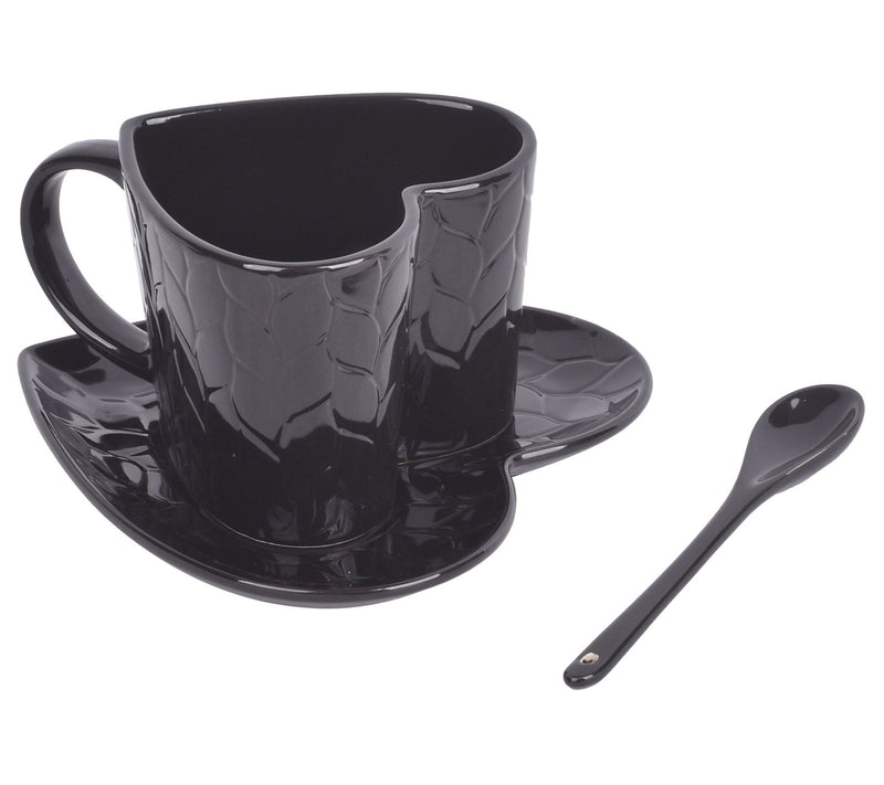 Temp-tations Carved Willow 18-oz Figural Mug with Plate and Spoon — View 5