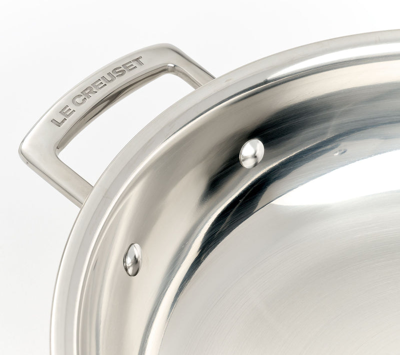 Le Creuset 5-qt Stainless Steel Braiser with Lid — View 4