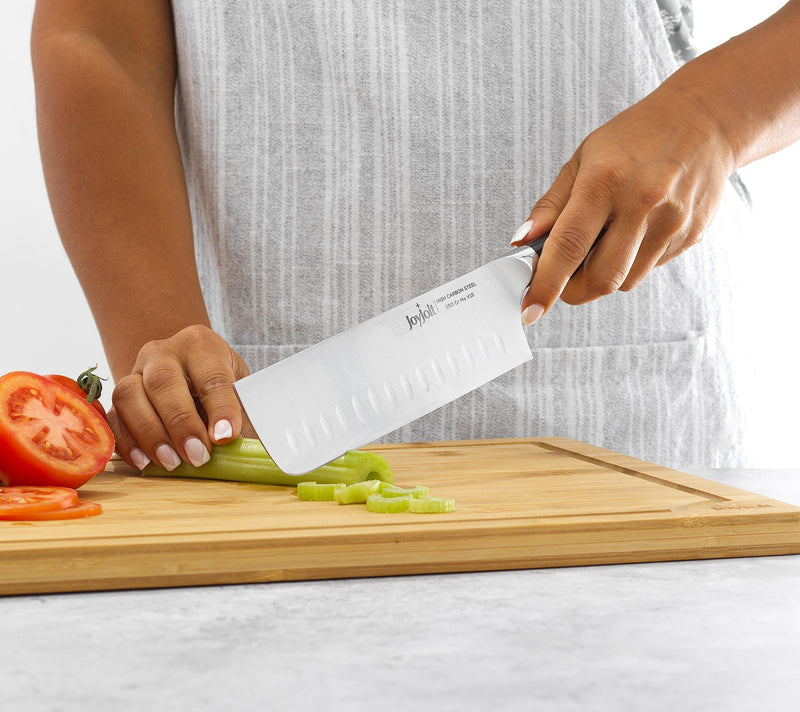 JoyJolt High Carbon Steel 7" Nakiri Knife — View 6