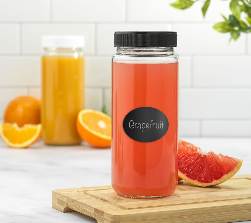 JoyJolt Reusable Glass Juice Bottles with Lidset of 8 — View 6