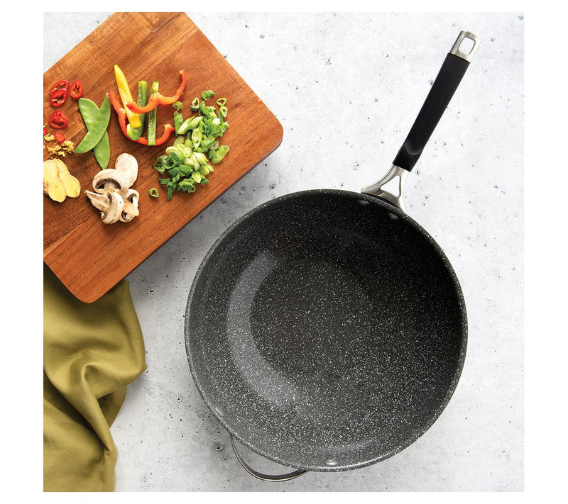 Nordic Ware Verde Ceramic Nonstick Spun 12" Wok — View 7