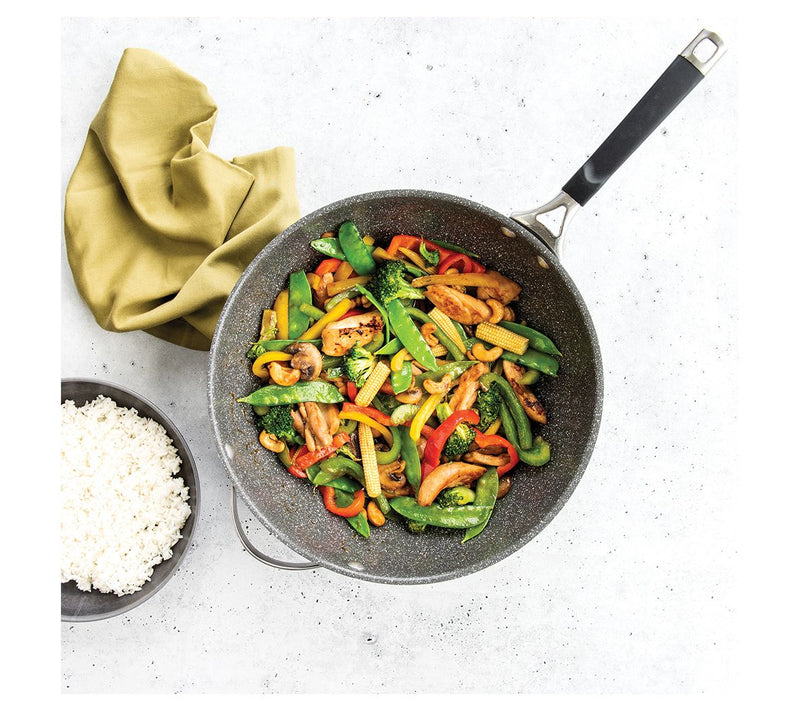 Nordic Ware Verde Ceramic Nonstick Spun 12" Wok — View 8