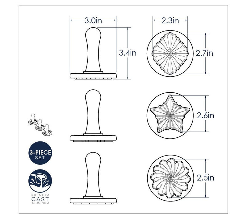 Nordic Ware Pretty Pleated Cookie Stamps — View 4