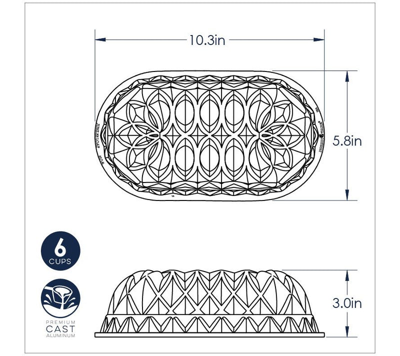 Nordic Ware Jubilee Loaf Pan — View 5