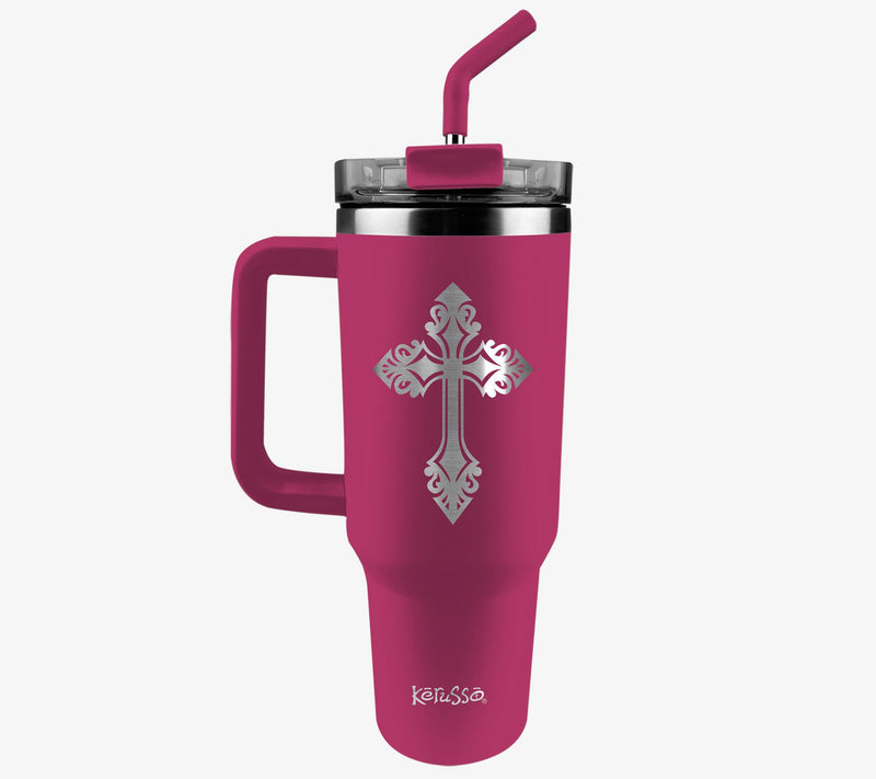 Kerusso 40oz Dual Wall Mug With Straw — View 10