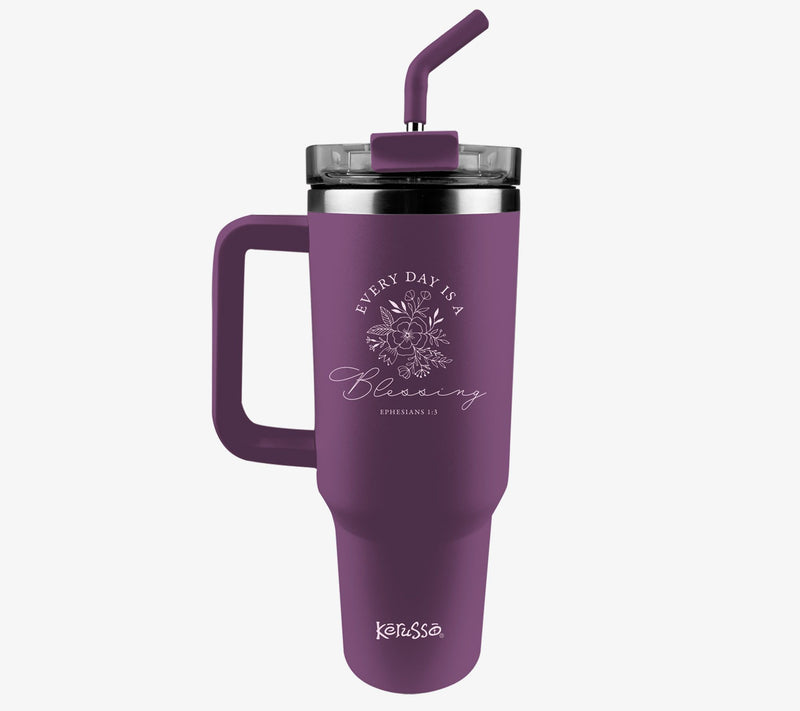 Kerusso 40oz Dual Wall Mug With Straw — View 11