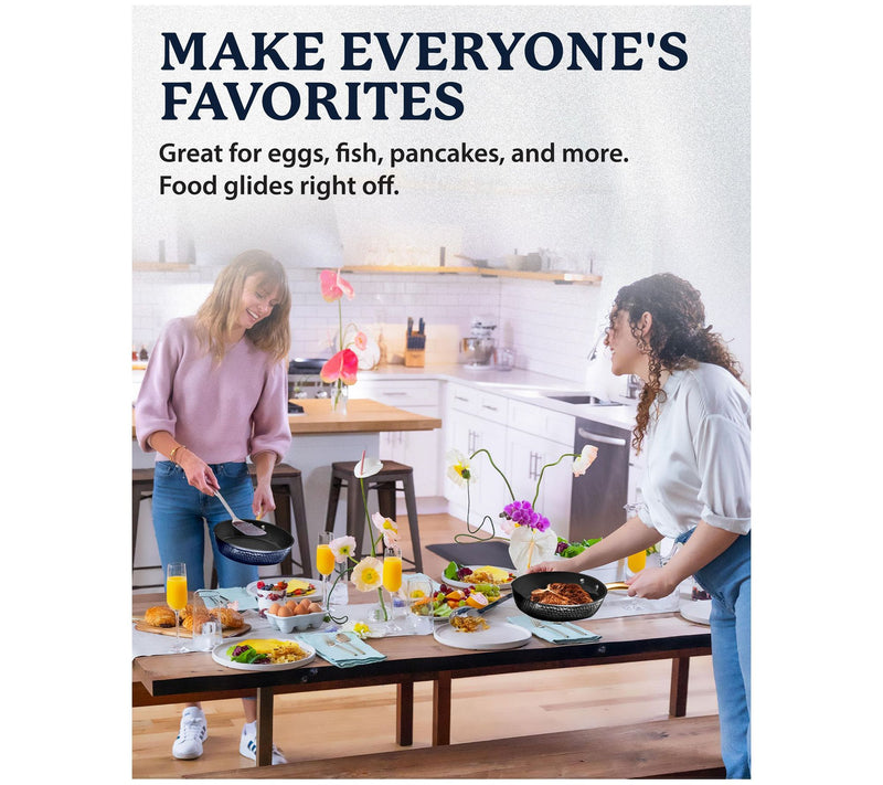 Granitestone Charleston Hammered Black 12'' Nonstick Fry Pan — View 9
