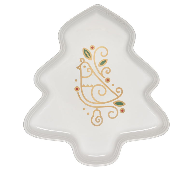 Le Creuset Noel Tree Platter with Partridge — View 3