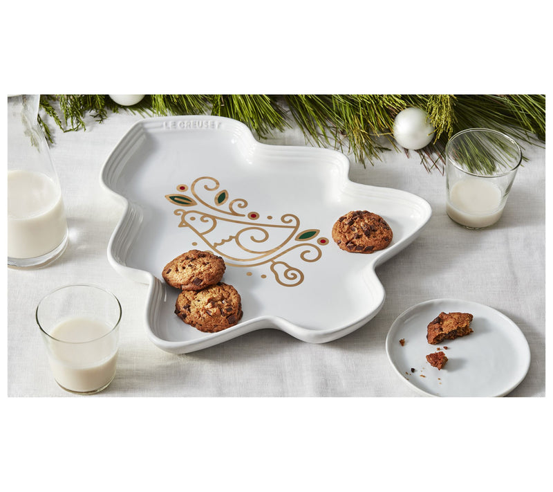 Le Creuset Noel Tree Platter with Partridge — View 4