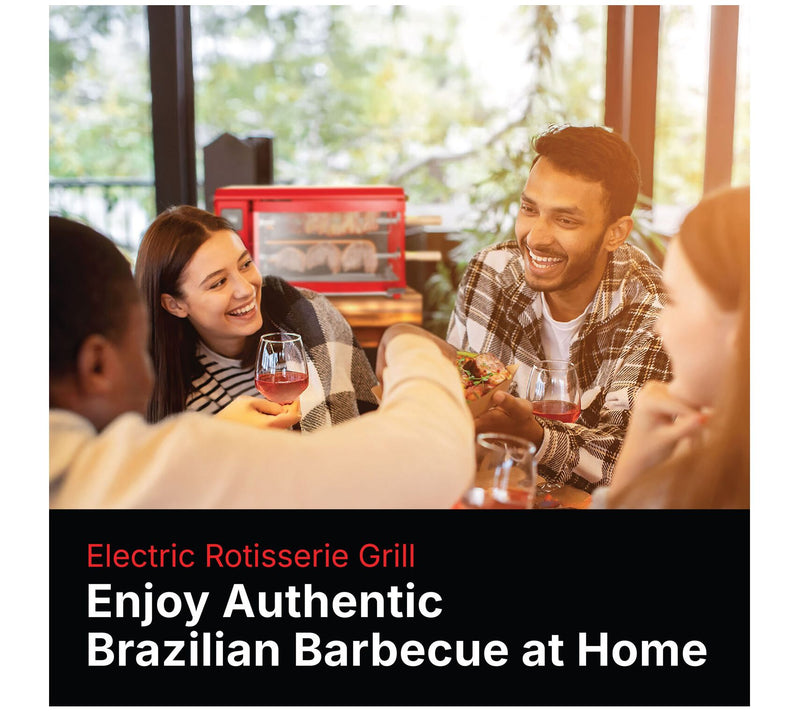 Brazilian Flame 2-Skewer Brazilian RotisserieElectric Grill — View 9