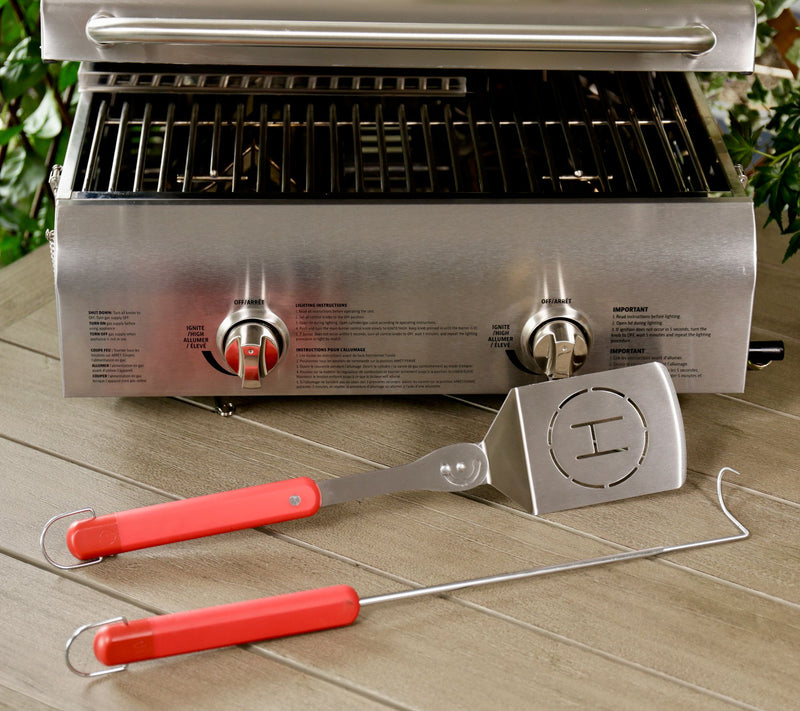 Henning Lee 2-Pc Grilling Pivot Spatula & Meat Hook Tool Set — View 2