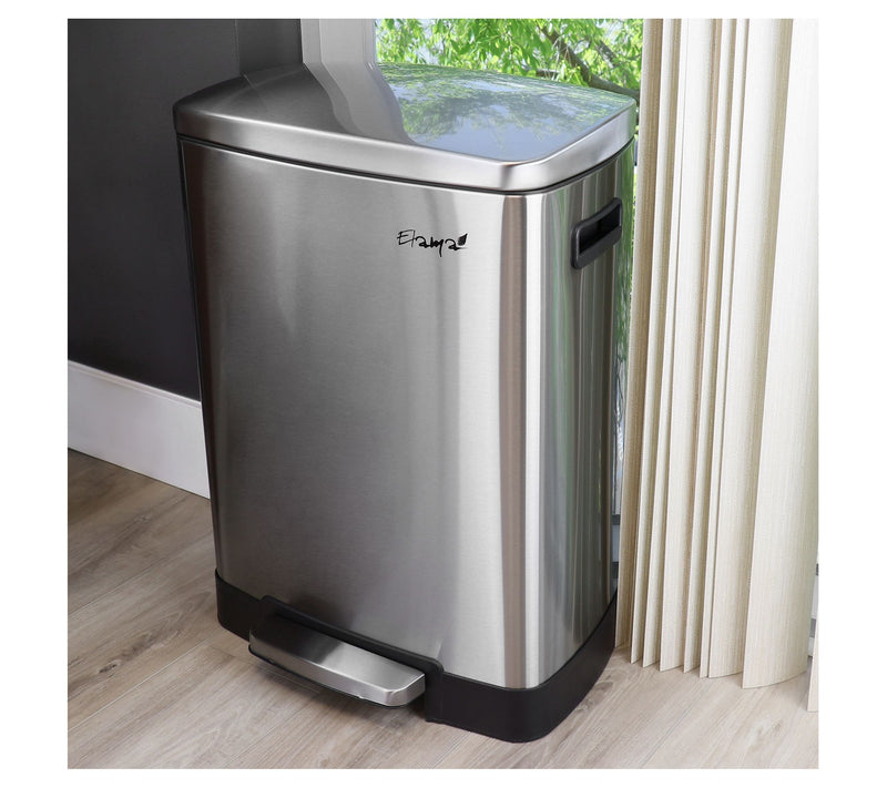 Elama 40-Liter 2-Compartment Large 10.6-Gallontep Trash Bin — View 9