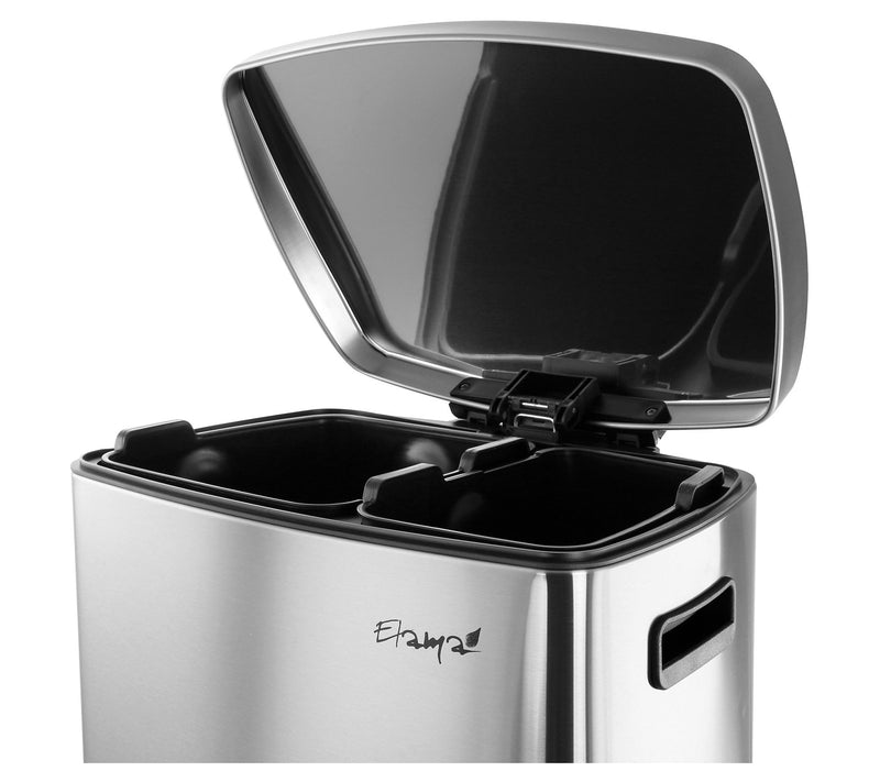 Elama 40-Liter 2-Compartment Large 10.6-Gallontep Trash Bin — View 6