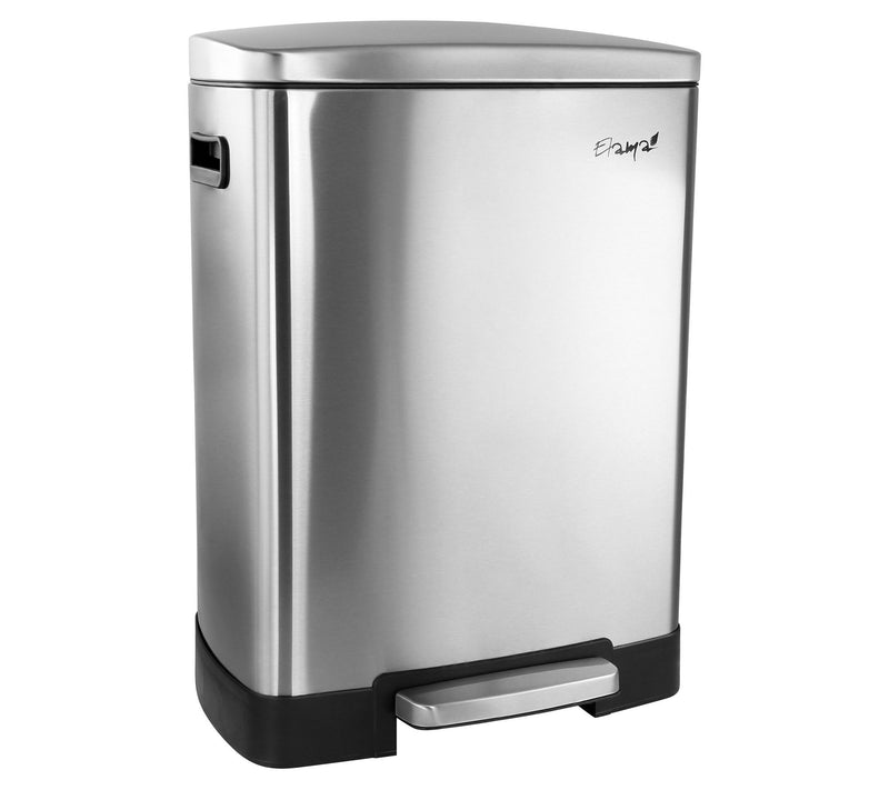 Elama 40-Liter 2-Compartment Large 10.6-Gallontep Trash Bin — View 3