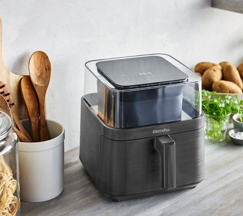 GreenPan 7Qt Ceramic Nonstick 360 Clear View Air Fryer — View 7