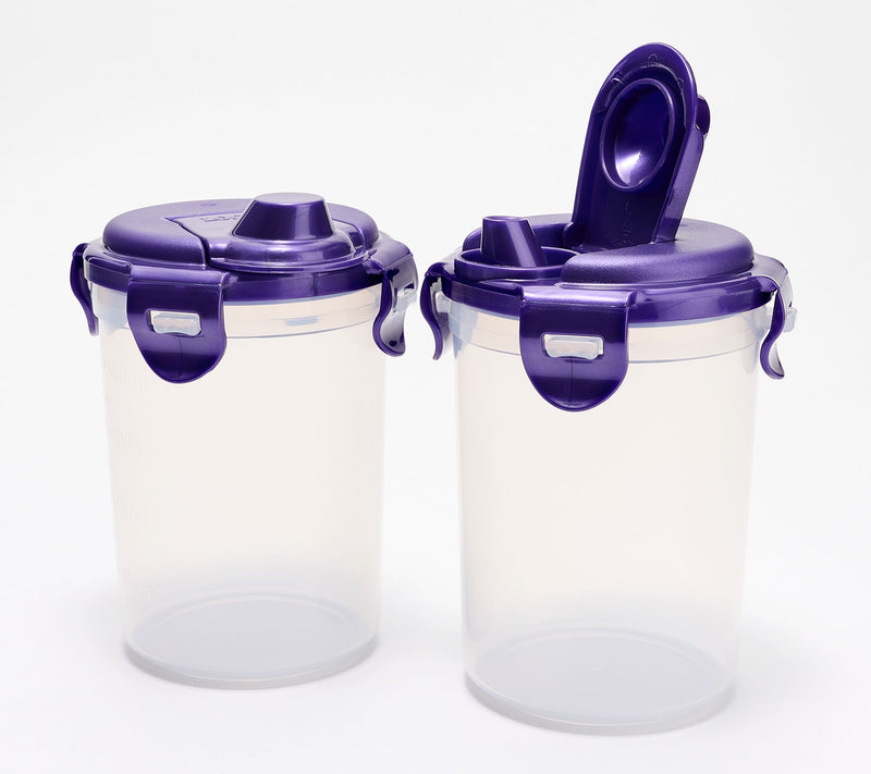 LocknLock Set of (2) 2-Cup Sauce Bottles w/ Locking Lids — View 14
