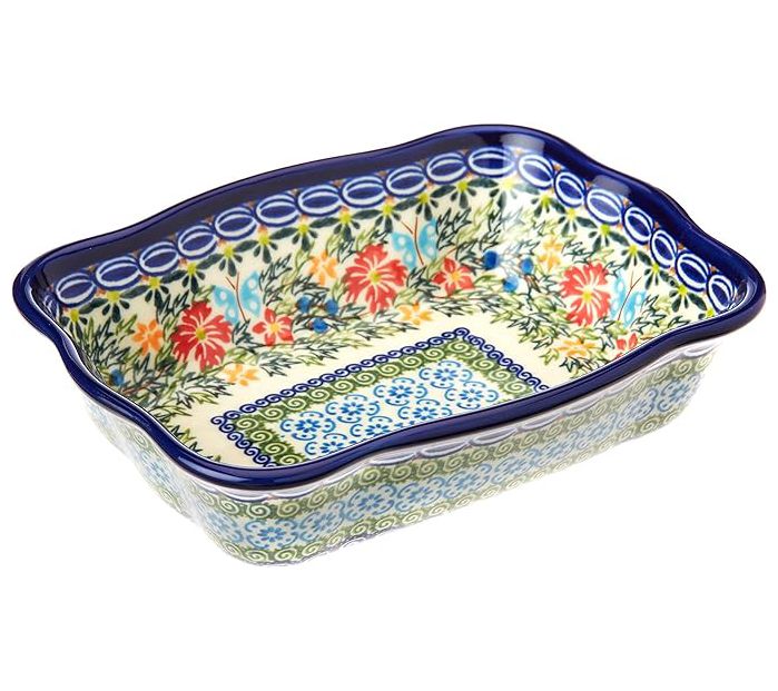 Lidia's Polish Pottery Small Fala Baker — Main view