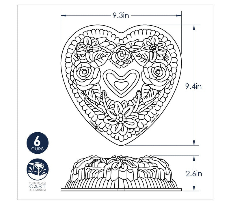 Nordic Ware Floral Heart Bouquet Pan — View 7