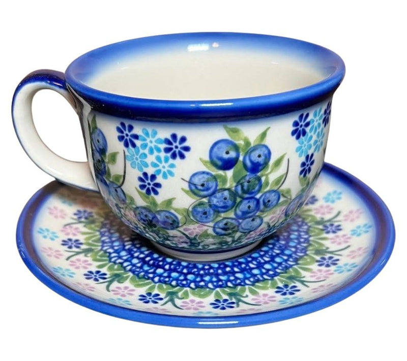 Lidia's Polish Pottery Teacup and Saucer Set — View 4