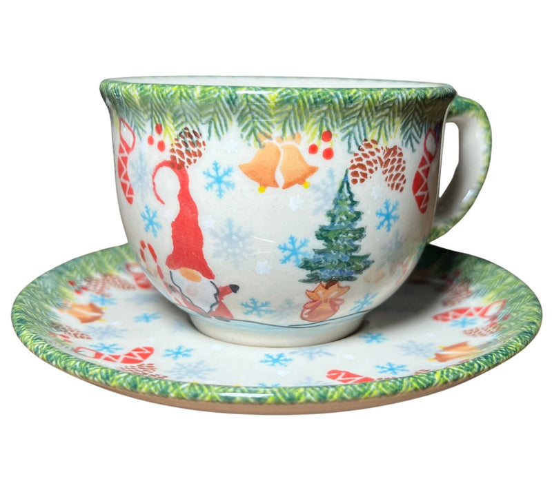 Lidia's Polish Pottery Teacup and Saucer Set — View 5