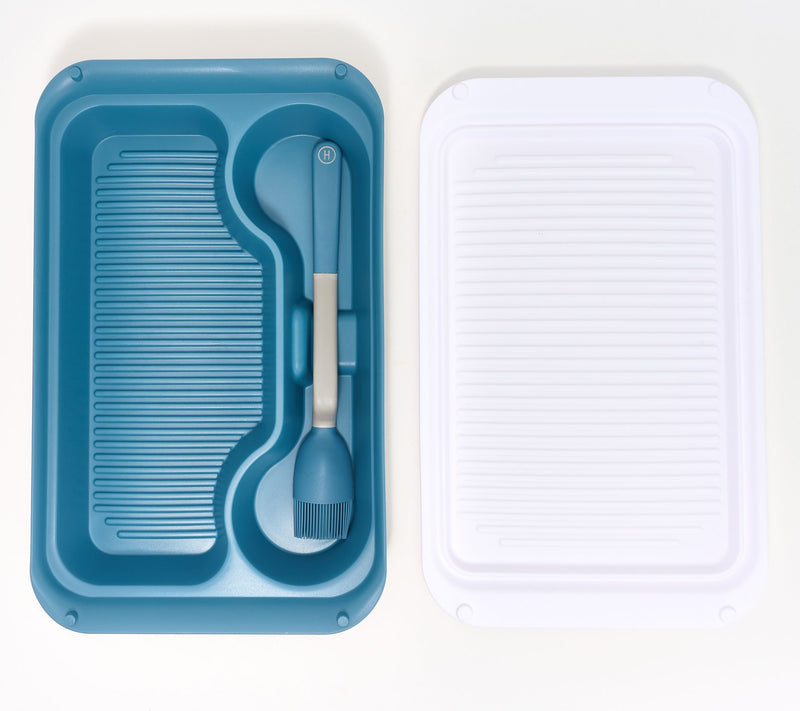 Henning Lee BBQ Prep Tray with Lid & Marinating Brush — View 10