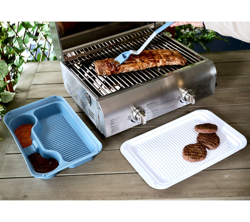 Henning Lee BBQ Prep Tray with Lid & Marinating Brush — View 4