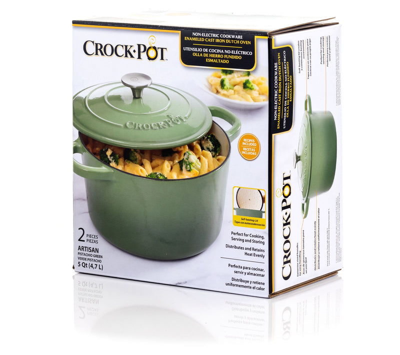 Crock-Pot Artisan 2 Piece 5 Quarts Enameled Cast Iron Oven — View 7