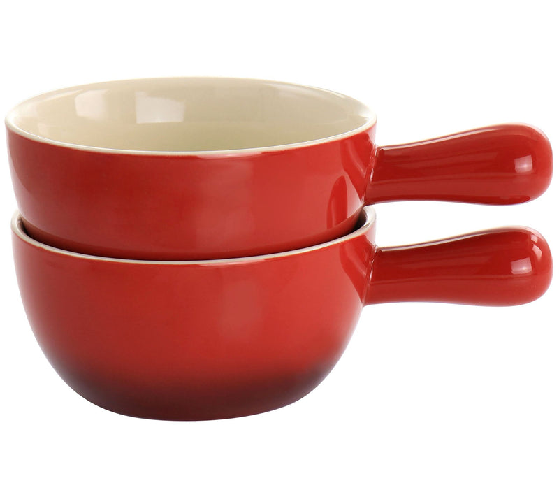 Crock-Pot 2 Piece Stoneware 22oz Soup Bowl Setw/ Long Handles — View 9