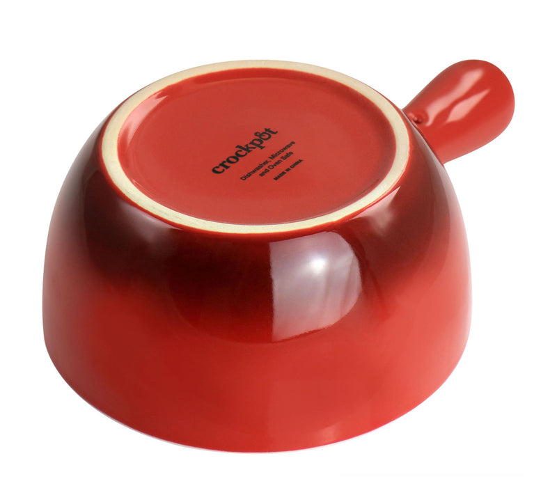 Crock-Pot 2 Piece Stoneware 22oz Soup Bowl Setw/ Long Handles — View 7