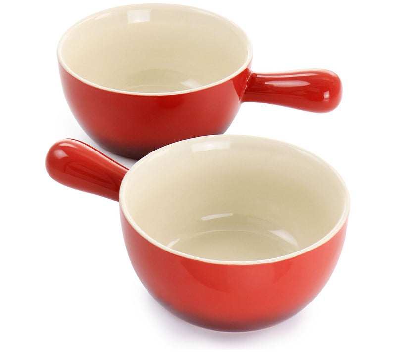 Crock-Pot 2 Piece Stoneware 22oz Soup Bowl Setw/ Long Handles — View 4