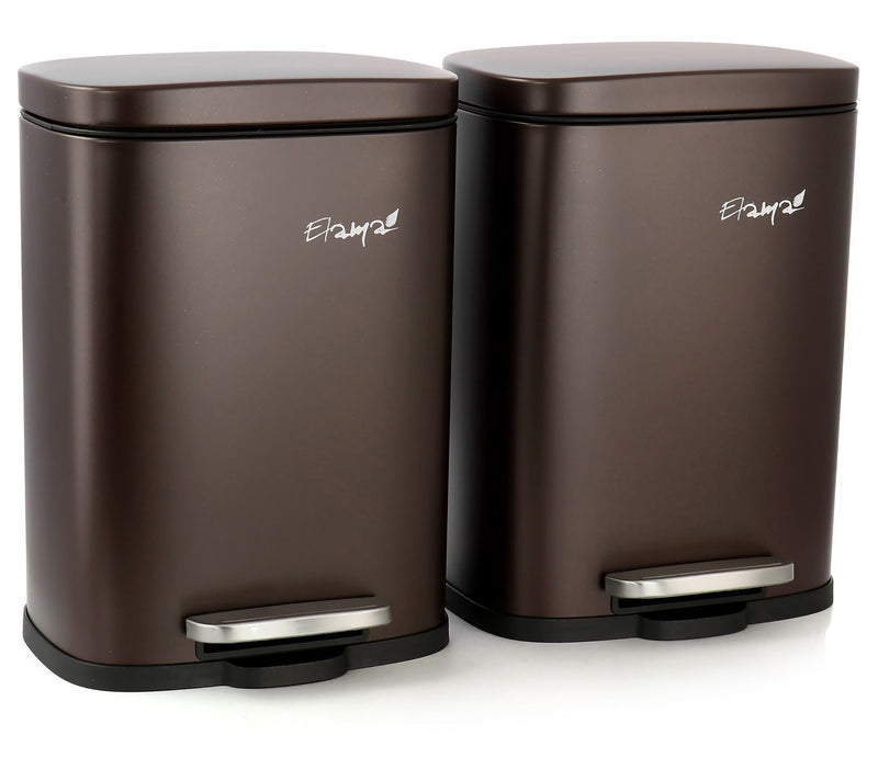 Elama 3 Piece 30 Liter and 5 Liter Step Trash Can Set — View 5