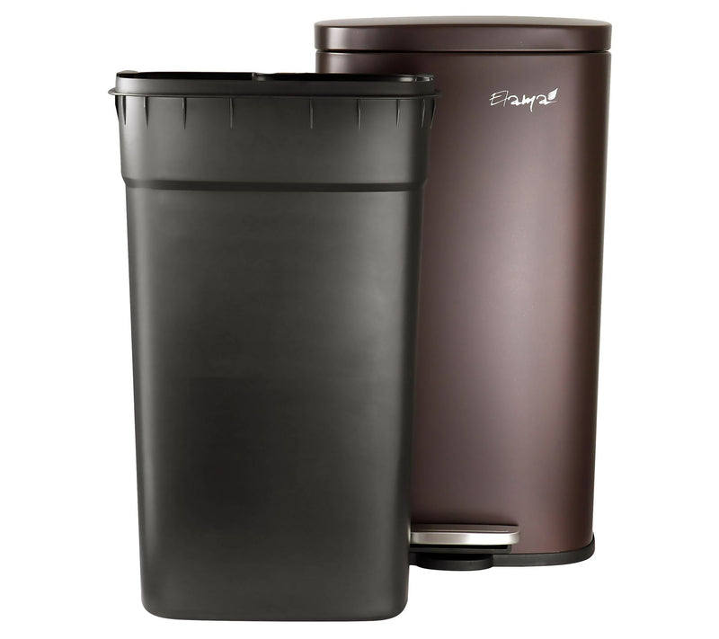Elama 3 Piece 30 Liter and 5 Liter Step Trash Can Set — View 7