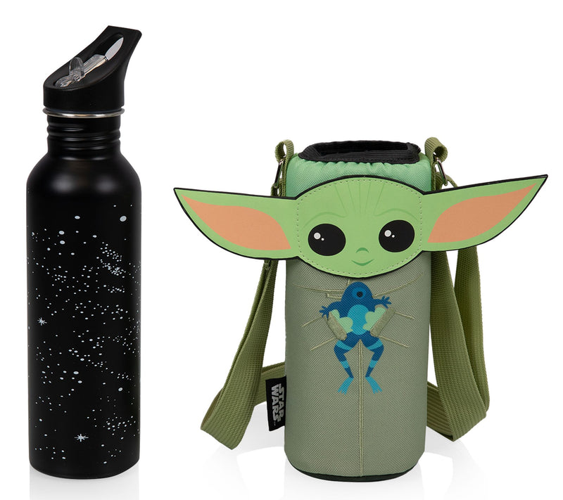Mandalorian The Child Star Wars Bottle Cooler Tote with Bottle — Main view