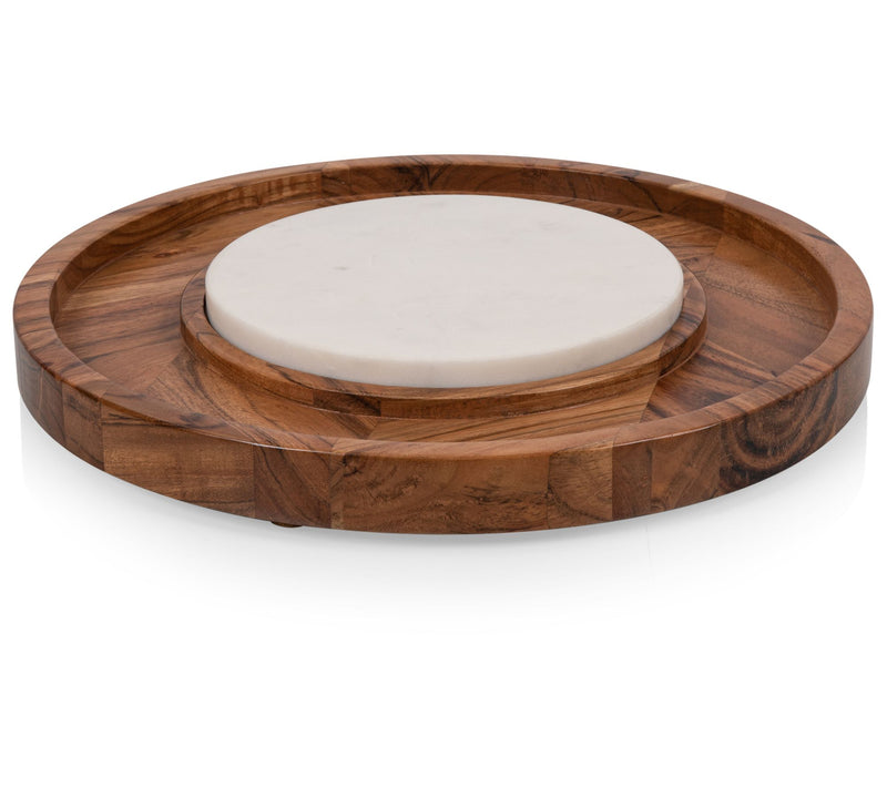Toscana Charcuterie Platter with Marble Cheeseboard Insert — View 3