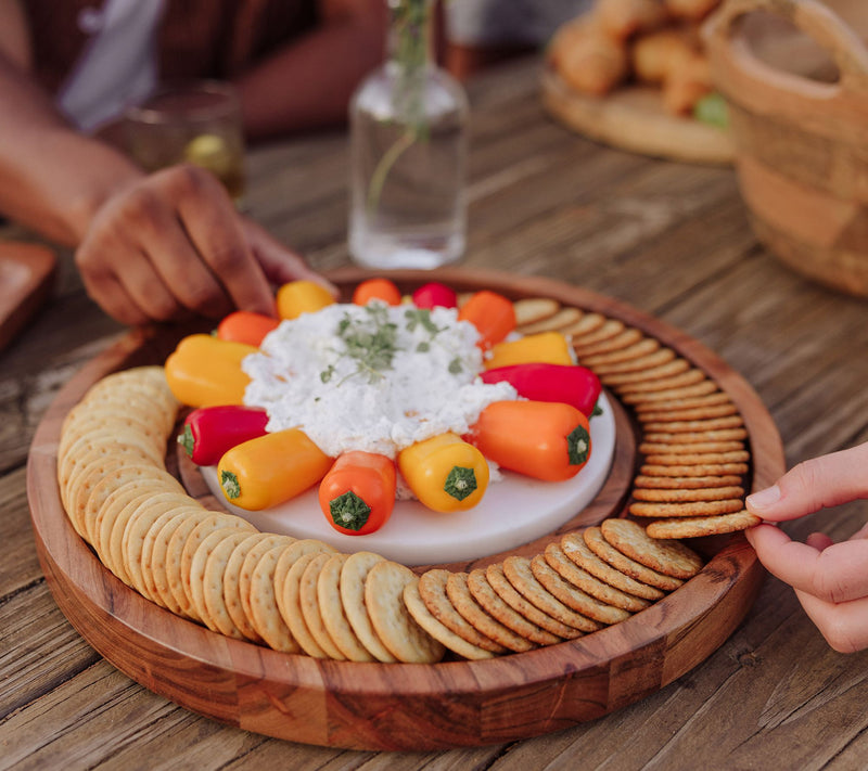 Toscana Charcuterie Platter with Marble Cheeseboard Insert — View 6