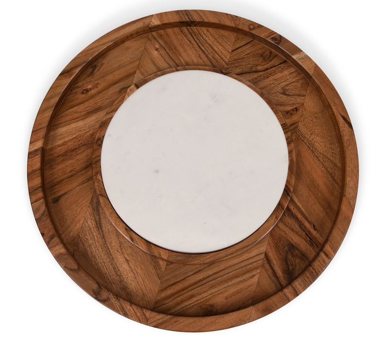 Toscana Charcuterie Platter with Marble Cheeseboard Insert — View 4