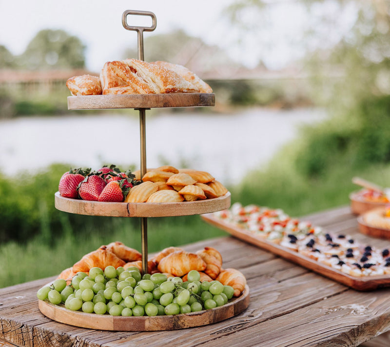 Toscana Tapas Mango Wood 3-Tiered Serving Tray — View 8