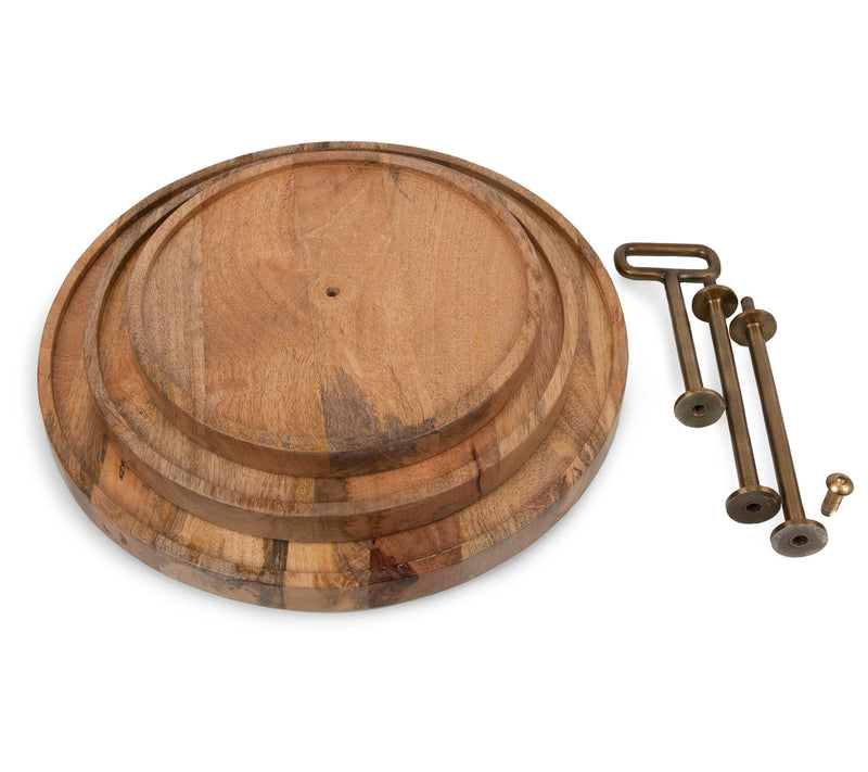 Toscana Tapas Mango Wood 3-Tiered Serving Tray — View 5