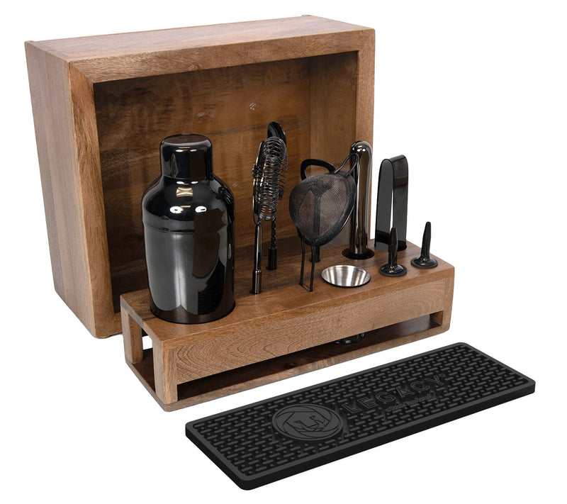 Legacy Old Fashioned Mango Wood Bar Set — View 4