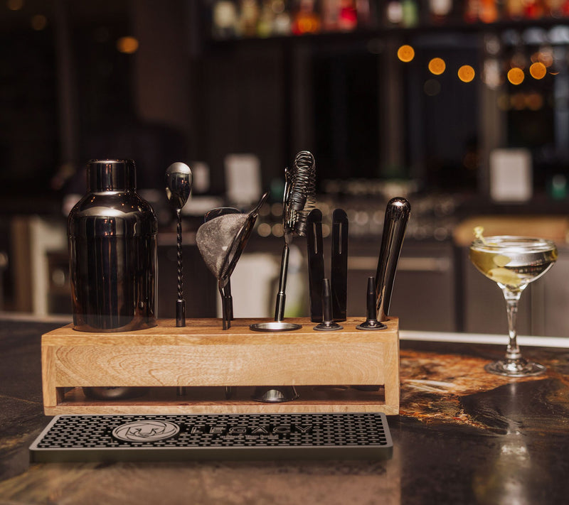 Legacy Old Fashioned Mango Wood Bar Set — View 9