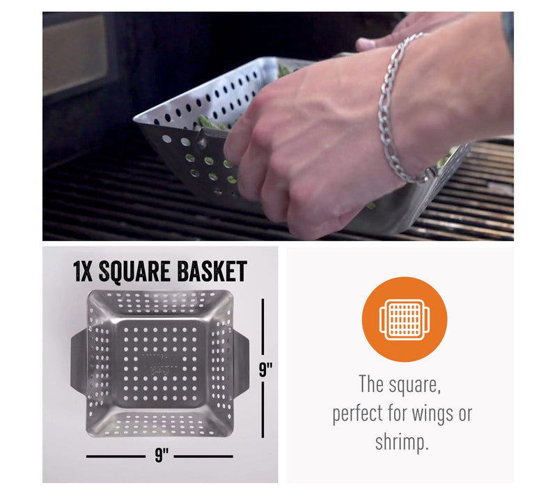 Yukon Glory 3-Piece Mini Grill Basket Set — View 7