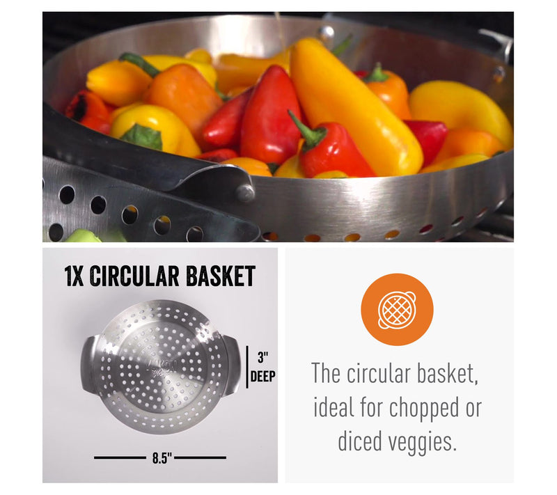Yukon Glory 3-Piece Mini Grill Basket Set — View 6